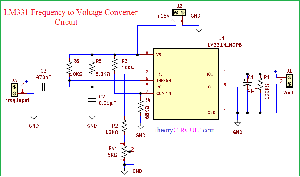 Filux Lm331 مدار تبدیل فرکانس به ولتاژ با LM331